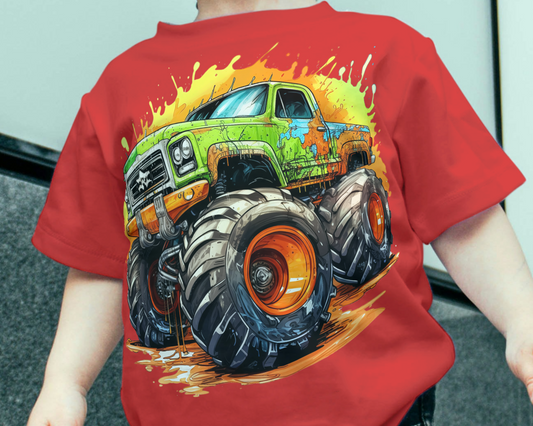 Monster Truck Short Sleeve Toddler Boy T-Shirt