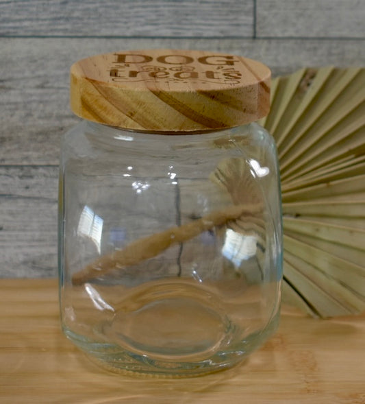 16 oz Glass Storage Jar with Engraved Bamboo Lid