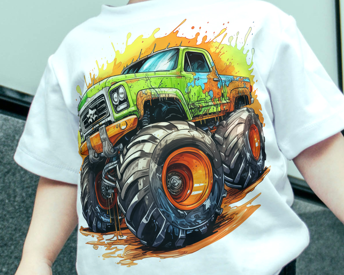 Monster Truck Short Sleeve Toddler Boy T-Shirt