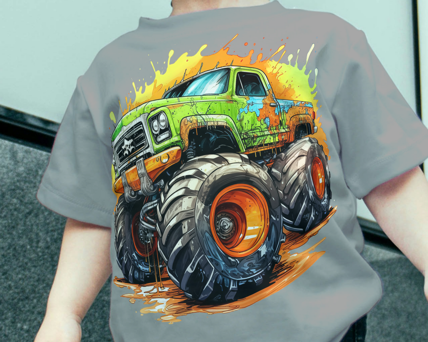 Monster Truck Short Sleeve Toddler Boy T-Shirt