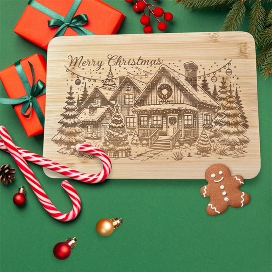 Christmas Cutting Board 9 13/16"w x 6 11/16"h